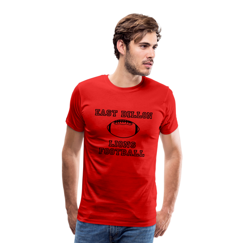 East Dillon Lions Football T-Shirt - red