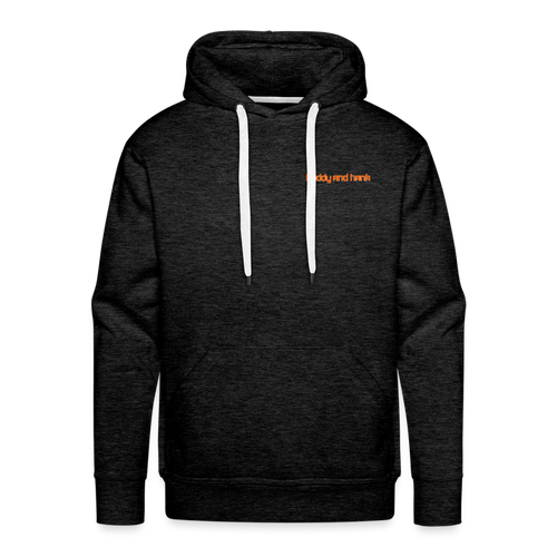 Men’s Premium Huddy and Hank Small Logo Hoodie - charcoal grey